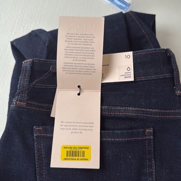 NWT NYDJ RELAXED SLENDER DARK WASH JEANS SIZE 10 LIFT TUCK MAGICAL - Picture 5 of 14